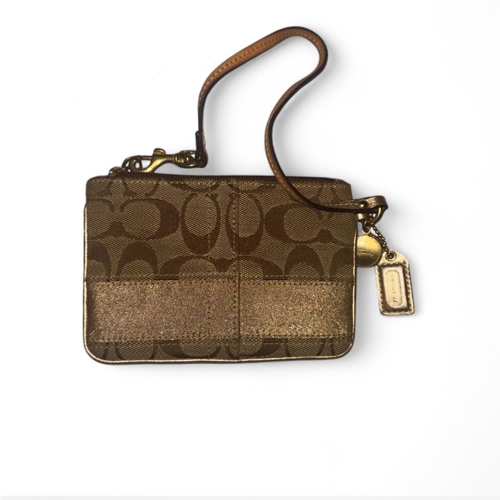 Coach Brown Wristlet